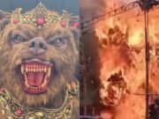 Ogoh-Ogoh Banjar Wangaya Kelod Terbakar, Satu Mobil Ikut Terkena Api