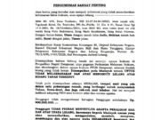 PENGUMUMAN SANGAT PENTING