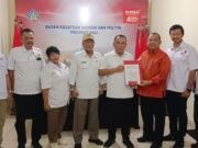 Nengah Tamba Terima Surat Tanda Lapor Laskar Prabowo 08 dari Kesbangpol Bali