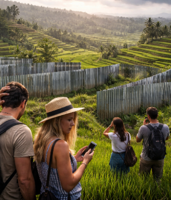 Seng di Tengah Sawah Jatiluwih Picu Kekhawatiran Wisatawan, Usaha Warga Ikut Terpuruk
