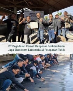 Pegadaian Kanwil VII Denpasar Dukung Pelestarian Penyu di Jembrana Lewat Program Pegadaian Peduli
