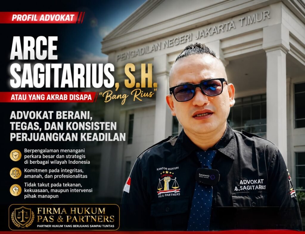 Arce Sagitarius, S.H., Advokat Tegas yang Konsisten Kawal Penegakan Hukum di Indonesia