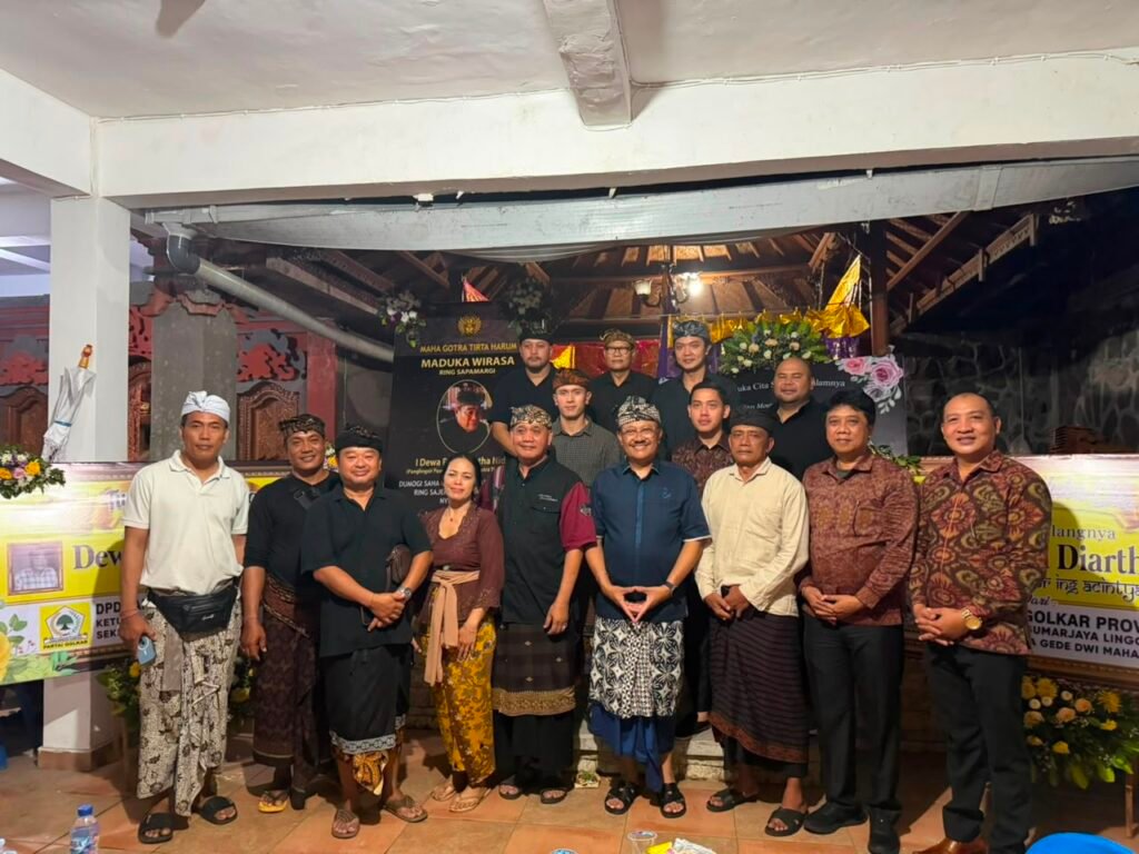 Demer Sampaikan Duka Mendalam saat Melayat Tokoh Golkar Bali I Dewa Putu Diartha Nida