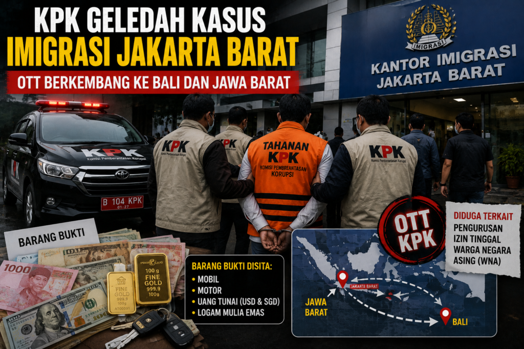 KPK Bongkar Dugaan Suap Izin Tinggal WNA, OTT Imigrasi Jakbar Meluas ke Bali dan Jabar