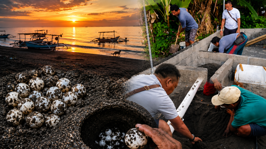 Ratusan Telur Penyu Hijau Diselamatkan dari Ancaman Predator di Pantai Camplung