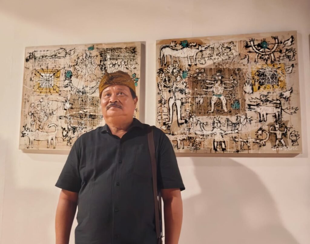 ​Pameran Tunggal “Kacatri” Made Wiradana di Santrian Art Gallery Sanur: Transformasi Magis dari Simbol Primitif ke Rerajahan Bali