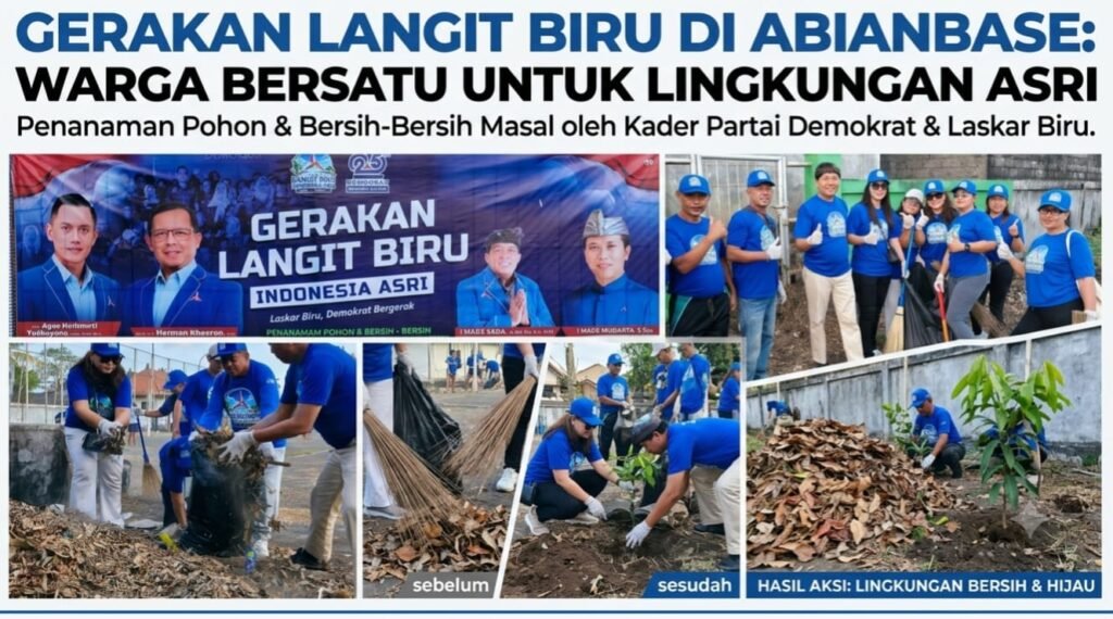 Peringati HUT ke-25, Demokrat Bali Ajak Masyarakat Peduli Lingkungan dan Tanam Pohon