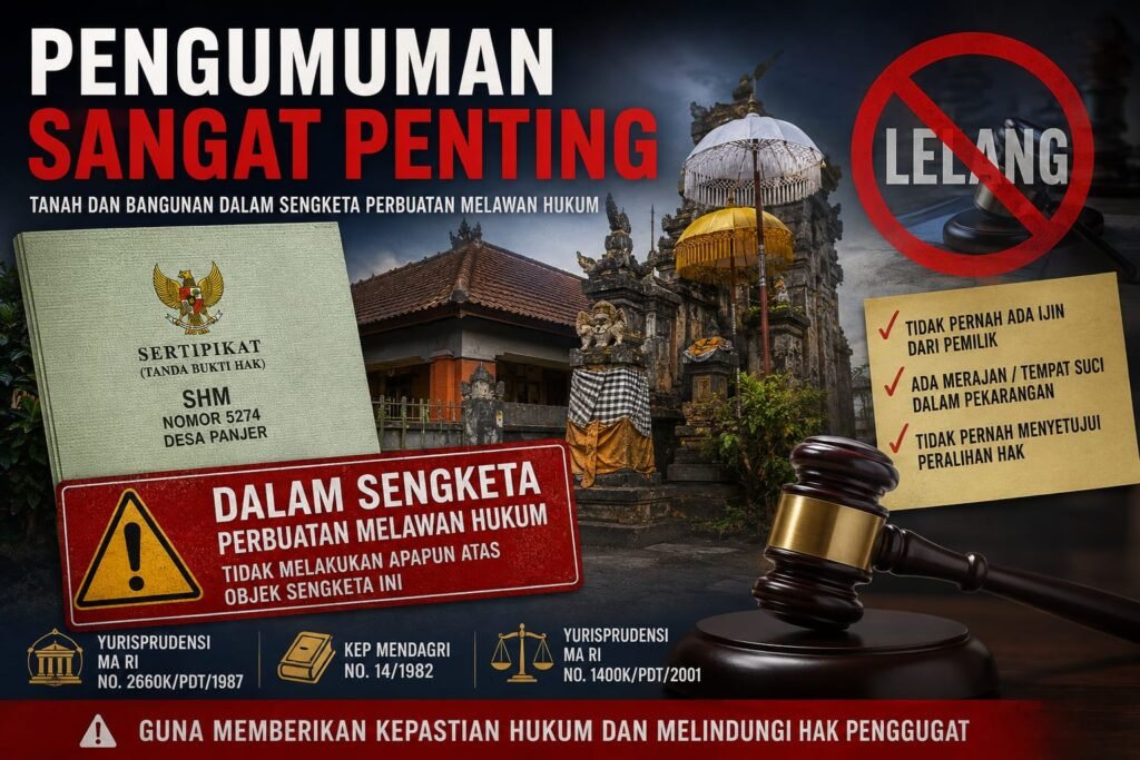 PENGUMUMAN SANGAT PENTING