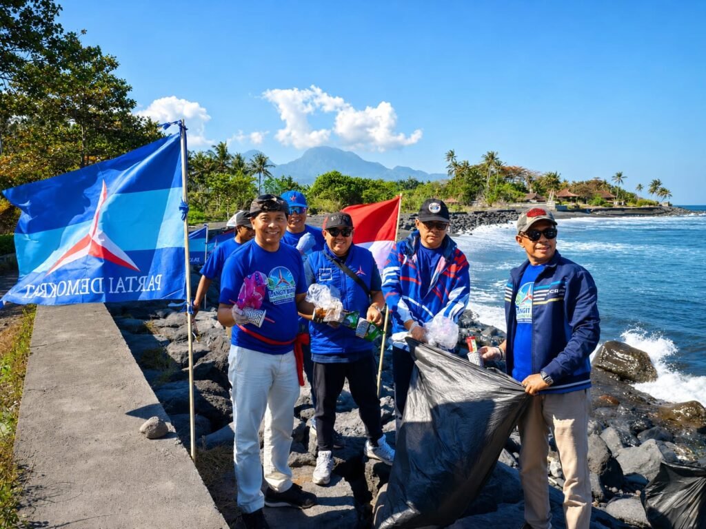 Partai Demokrat Gelar Gerakan Langit Biru, Aksi Peduli Lingkungan di Goa Lawah dan Jasri