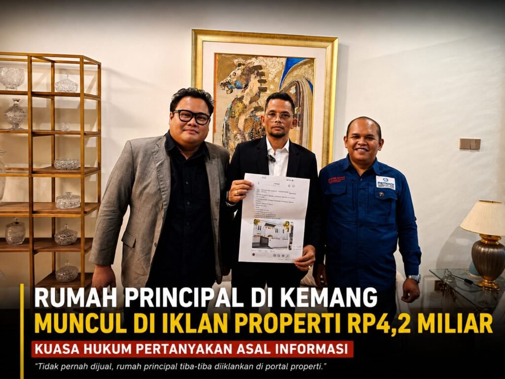 Rumah Principal di Kemang Diiklankan Rp4,2 Miliar, Kuasa Hukum Pertanyakan Asal Informasi