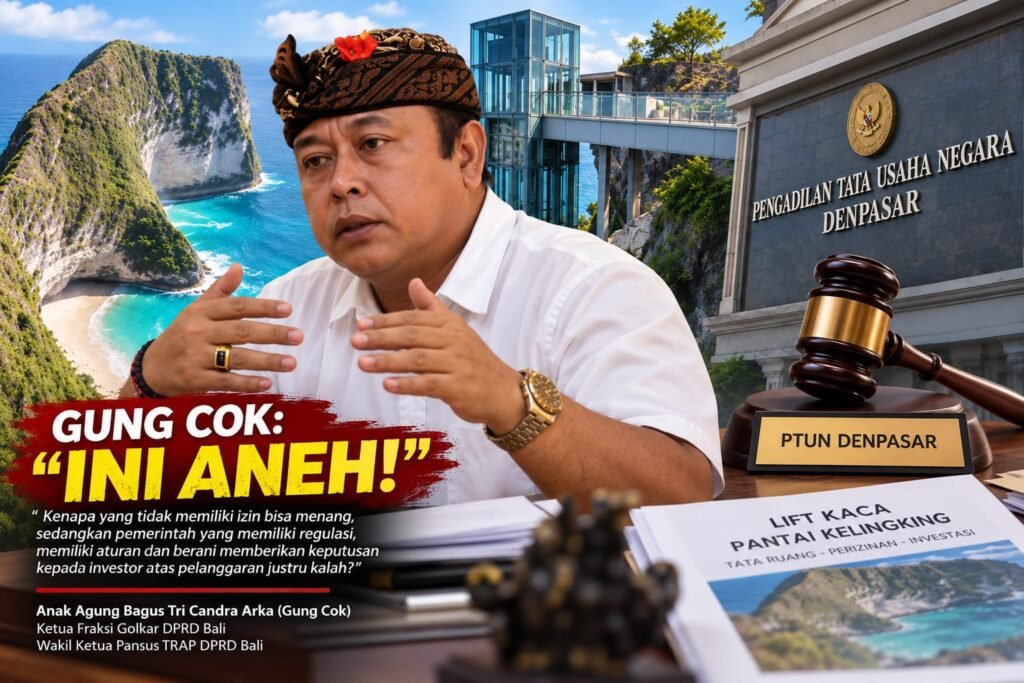 Lift Kaca Kelingking Menang di PTUN, Gung Cok: “Pemerintah Punya Aturan, Mengapa Bisa Kalah?”