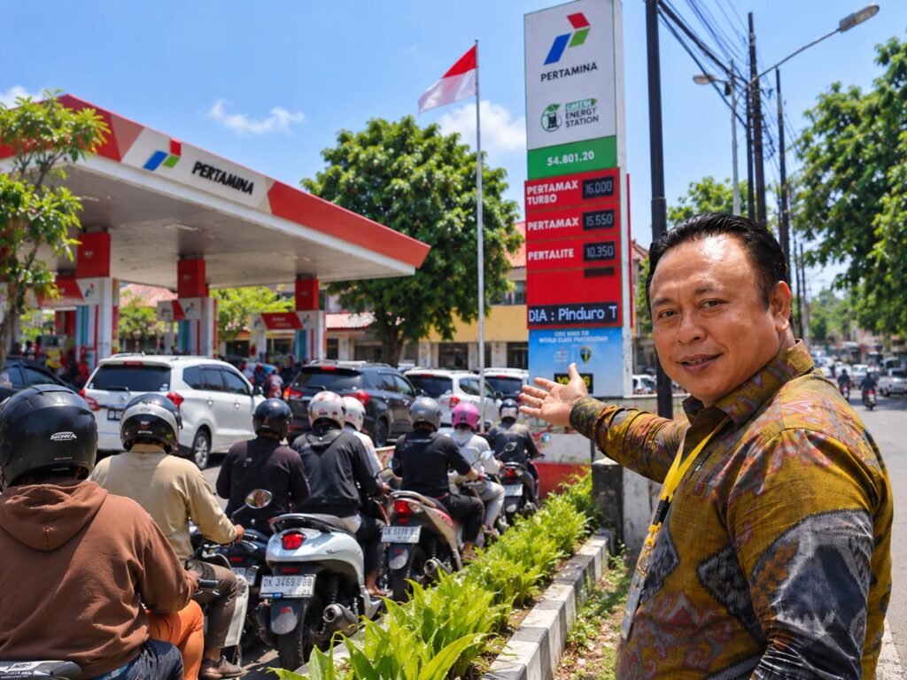 Gung Cok Soroti Pertamina Bali, Stok BBM Diklaim Aman tetapi Antrean Mengular