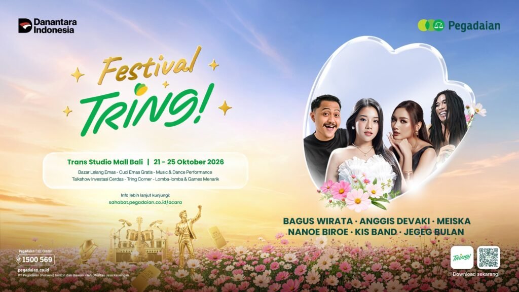 Festival Tring Pegadaian Digelar 21–25 Oktober, Bagus Wirata hingga Jegeg Bulan Siap Tampil